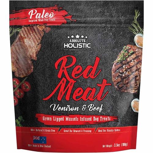 Absolute Holistic Air Dried Dog Treats Venison & Beef 100gm